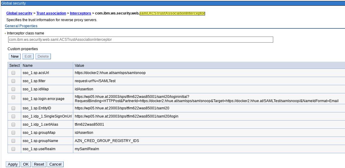 Sample SAML config